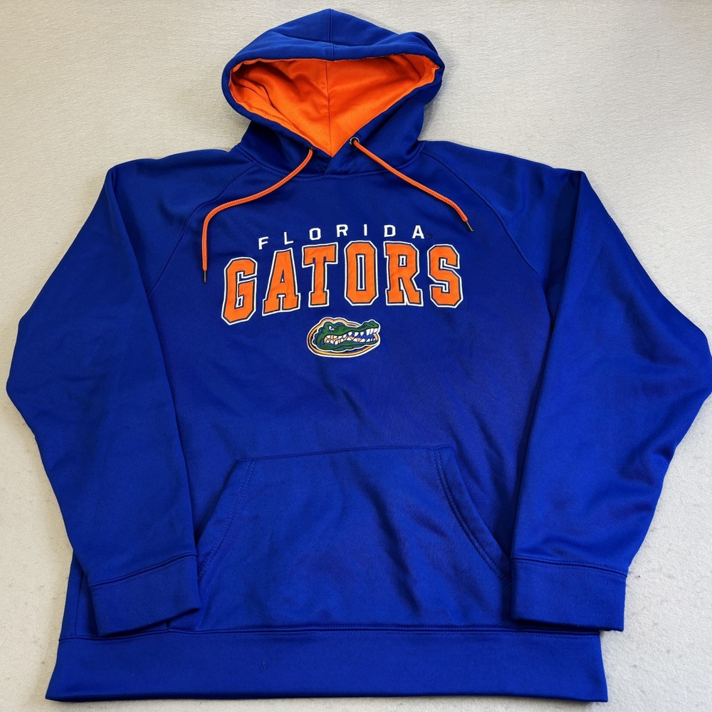 Colosseum Florida Gators Hoodie Mens L Blue Orange Collegiate Embroidered NCAA